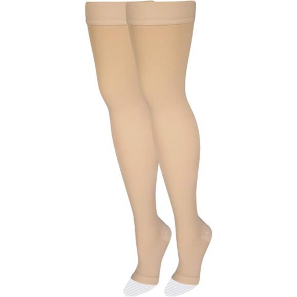 Care Medical Compression Stockings, 20-30 mmHg Support, Women & Men Thigh Length - Picture 3 of 7